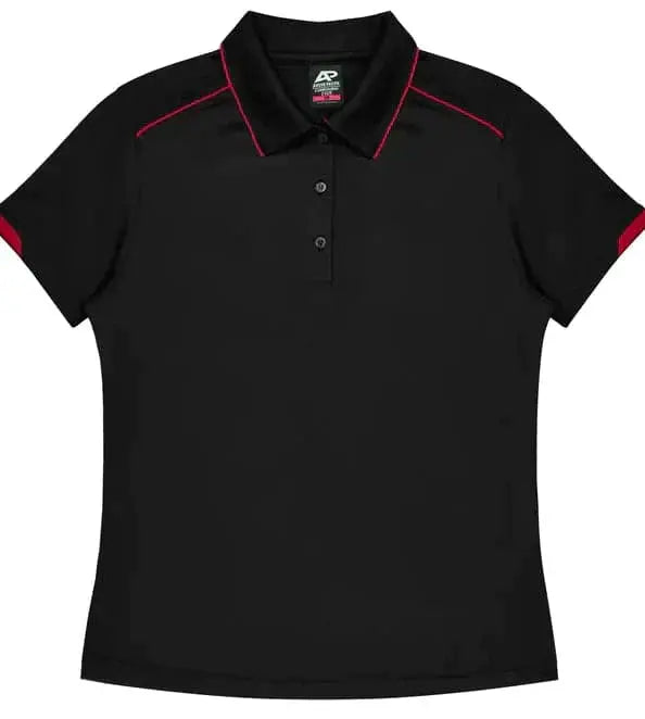 Aussie Pacific Currumbin Lady Polo Shirt 2320 Aussie Pacific BLACK/RED 6